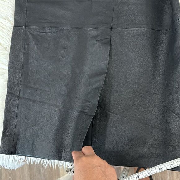 OTELLO PELLE 100% LEATHER SKIRT HIGH WAISTED SIZE 7/8 - Picture 6 of 10